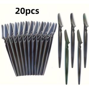 20 stuks Wenkbrauw Scheermesjeset, Gezichtshaarverwijderaar Trimmer Set voor Vrouwen en Mannen, Roestvrij Staal, Niet-Elektrisch, Batterijloos, Met Diverse Kleuren voor Veelzijdigheid