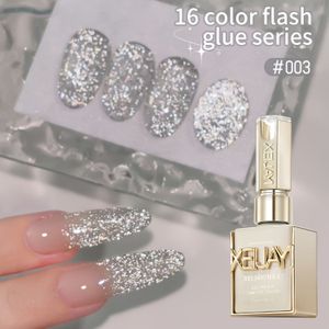 Glinsterende Gel Glitter Nagelkunst 16 Kleuren 15ml Gelnagellak LED-nagelsalon Vrouwelijke Nail Art Tools Modieuze Prachtige Luxe Naaldontwerpen