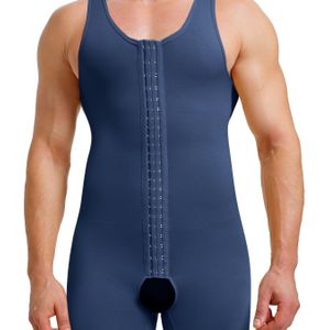 Junlan Heren Hoogelastische Verstelbare Compressie Bodysuit - Buikcontrole Shapewear, Onzichtbaar Onder Outfit