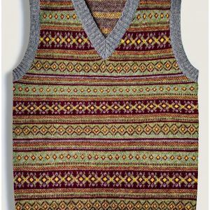 Black Heren V-hals Full Pullover Mouwloos Vest