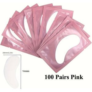 100 paar oogpleisters voor wimperextensions, nepwimpers stickers en benodigdheden voor het opbouwen van wimperteksten