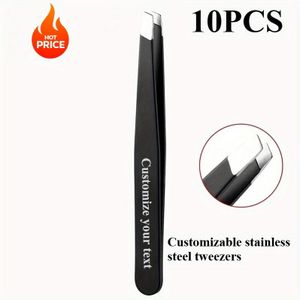 24/10/2 stuks Aangepaste Pincet Set voor Wenkbrauw- en Baardverzorging, Platte Kop Tangen, Wenkbrauwpincetten en Gezichtshaar Gereedschap