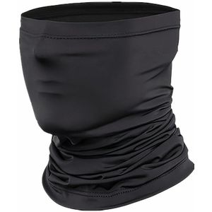 TEMU 1 stuk Gezichtsmasker Sjaal - Winddicht & Ademend voor Buitensporten, Motorrijden, Reizen, Zomercadeau | Winddichte Zonbescherming | Fietsen & Skiën | Zwart | Minimalistisch Ontwerp