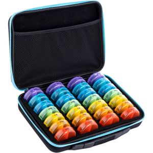 Monthly Pill Organizer, 2 Times A Day, With 28 Daily Pocket Boxes, Travel Pill Box With Portable Hard Case, Extra Large Pill Box Can Hold Vitamins, Fish Oil And Supplements