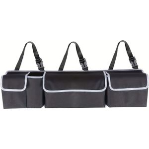 1 stuks Universele Auto Achterruiten Opbergruimte Capaciteit Oxford Doek Kofferbak Organizer met Meerdere Vakken Multifunctioneel Opbergnet Voertuig Opbergoplossing