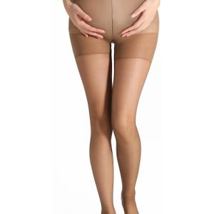 Enkel Paar Maternity Bruine Sheer Panty's, Plus Size Eenvoudige Voetmode Basislaag Panty voor Buiten en Casual , Geschikt voor Lengte 160-175cm, Gewicht 60-75kg