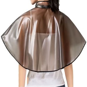 1 stuk Professionele Haarbeschermingsschort - Sneldrogende Transparante Plastic Hairschild met Rode Ballonaccenten voor Salon, Stylen, Verf & - Haarverzorgingsaccessoires