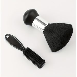 2 Stks/set Gebroken Haar Sweep Haarborstel Zacht Haar Sweep Borstel Nek Stofdoek Professionele Kappers Accessoires Voor Kapper Salon Gebruik