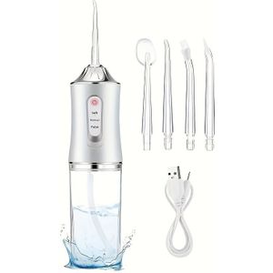 Elektrische oplaadbare tandenborstel met 4 opzetstukken voor dagelijkse mondverzorging