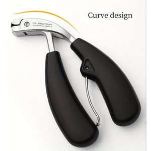 1 stuks G31 Premium Nagelknipper, met Roestvrijstalen Mes, Rand & Brede Opening voor Dikke Nagels, Anti-Spat Lange Handgreep, Boogvormige Nagelriemtrimmer