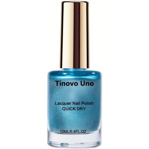 Spiegeleffect Metalen Nagellak in Blauw, Sneldrogende Formule Zonder met Chrome Glans voor Salonkwaliteit Manicure, Langdurig en Handig