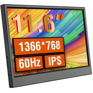 Anmite 11,6 inch IPS draagbare monitor compatibel met laptops tweede scherm voor gaming extensie-monitor voor Mac PS5 / 4 stuks