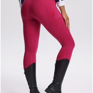 Unisex Volledig Siliconen Rijbroek - Hoogelastische Antislip Paardrijbroek met Dij- en Beenondersteuning, Ademende Strakke Broek (Zonder Riem) voor Dressuur, Springen & Engels Rijden