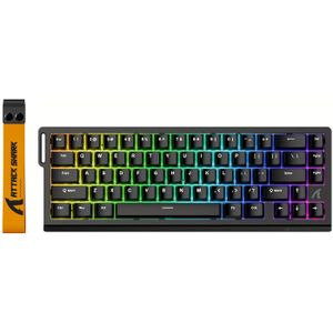 SHARK X68 HE Snelle Trigger Mechanisch Gaming Toetsenbord 60% Bedraad TKL met Instelbare Activering, Hall Effect Magnetische Schakelaar, 8KHz Rate, RGB Verlichting, voor PC Mac Gamer