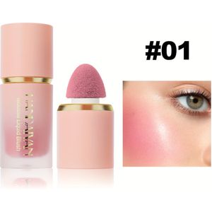 Lichtgewicht Roze Gel-Crème Blush - Langhoudend, Vlekvrij, Natuurlijke Glans voor Alle Huidtinten, 0.22fl.oz