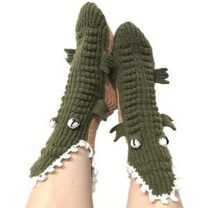 Unisex Kerst Oog Krokodil Sokken Herfst en Winter Warme Neutrale Sokken