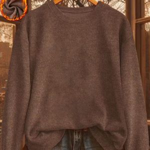 Dames Herfst-Winter Casual Comfortabele Ronde Hals Trui Top