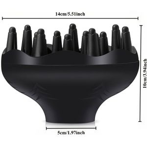 Professionele Krultang Diffuser - Salonkwaliteit Haarstyling Tool, Geen Batterij Nodig, Geurvrij, Zwart, Universeel voor Alle Haartypes