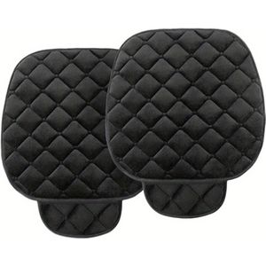 2 stuks Universele Vierkante Zachte Pluche Autostoelhoes - Winter Warmte Anti-Slip Ademend Kussen met Lichtgewicht Ontwerp voor Bescherming van Voertuigstoelen