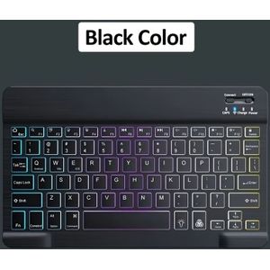 Draadloze Verlichte Toetsenbord, Ergonomische Regenboogverlichting, USB-oplaadbaar, Type-C-oplaadbaar, 420mAh Oplaadbare Batterij, Met USB-kabel, Voor , iOS, Windows, iPad 4,