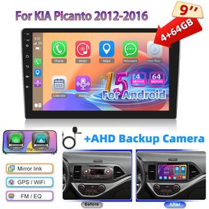 15 Autoradio voor KIA 2012-2016, 9-inch 1280P IPS Touchscreen met draadloze Carplay, AI DSP/FM/RDS/32EQ Bluetooth GPS WiFi SWC+microfoon en AHD achteruitrijcamera [4+64G]
