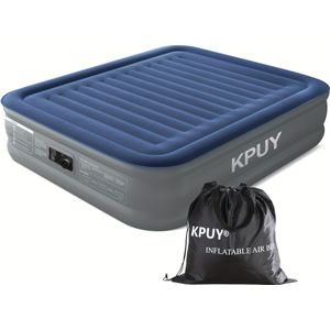 2-person Kpuy Air Mattress With Built-in Pump, Self-inflating Rectangle Flannel Camping Bed, Includes Repair Kit & Stuff Sack, Ideal For Valentine's Day, Christmas, Halloween, New Year Gifts
