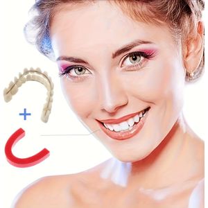 Een paar hoogwaardige boven- en onderste nep tandmodellen (één per stuk) - Veilige , duurzaam en elastisch, geschikt voor volwassenen die CT gebruiken - keuze