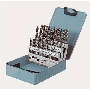51 Pcs Set Of Hss Co Twist Drill Bits For Stainless Metal Drilling, Manual Electric Drill, Drill Bit Set, Stainless Steel, Wood, Metal, Steel, Straight Shank