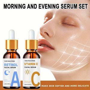 YOUNGCOME Dag & Nacht C + Retinol Serum Set, Huidverzorging voor een stralende en gladdere look, 2 stuks