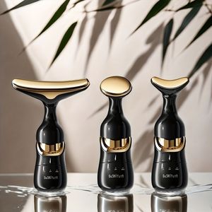 Vierdimensionaal Eén-Yi -Lichaam Trillende Alles-Rond Massageapparaat Diepe Inleiding Apparaat voor Nek, en Gezicht Lichtbeige Verzorgingsapparaat. Cadeau voor Moeder op Moederdag