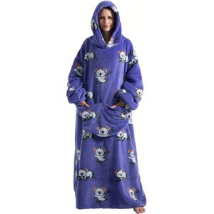 Extra Lange Draagbare Deken Hoodie met Mouwen voor Volwassenen - Super Warme en Knusse Fleece Oversized Hoodie Deken met Zak, Deken Trui Cadeau voor Vrouwen, Mannen en Moeders
