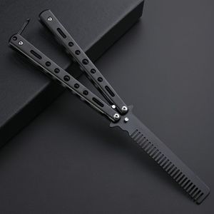 1pc Professional Stainless Steel Beard Comb For Men - Fine Tooth, Metal Handle, Ideal For All Hair Types, No Power Required