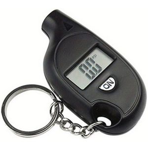 Autosleutelhanger met Digitale LCD-display Bandenspanningsmeter, Autoluchttestapparaat voor Motorfietsen en Bandendrukmeting