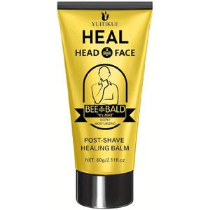 60g Hypoallergene Baard- en Snorverzorging After Shave Lotion voor Mannen, Kalmerend, Laag Allergisch, met Goudzegelextract, Aloë Vera Sap, Honing, Hyaluronzuur, voor Scheerirritatie
