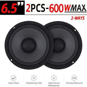 2 x 6,5-inch 600W autoluidsprekers, deurluidsprekers, stereo 2-weg coaxiale luidsprekers, full-range luidsprekers, geschikt voor auto-audiosystemen, upgrade voor deurluidsprekers