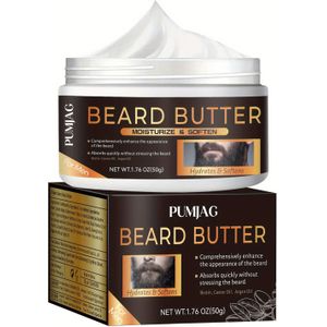 Vollere , Premium Baardboter - Hydraterende & Verzachtende Olie voor Vollere, Sterkere Baarden | Hydraterende Conditioner voor Gezonde Huid & Haar | 50g