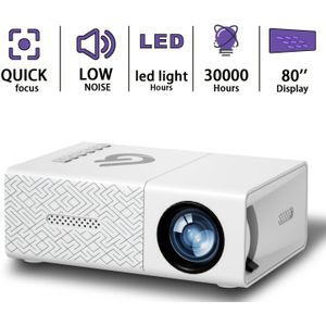 Mini Projector, Compatible With Mobile Phones/computers/laptops/tvs, Portable Projector, Remote Control Video Projector, Lcd Display Home Projector, Living Room/dormitory/office Movie Projector