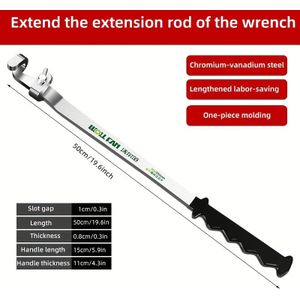 Universele Verlengsleutel, Koppelomzetterstang met Dikke en Lange Handgreep voor Verbeterde Grip
