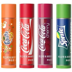 LiP SMACKER 4-Pack Lippenbalsem, Geschikt voor Alle Lichte Beige Types met E, Transparante en Gekleurde Opties, Draagbaar voor Gemakkelijke Toepassing Altijd, Perfect Cadeau-idee