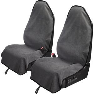 Car Seat Cover Protector Front Seats, Suitable For Gym, Running, Swimming, Beach And Hiking, Towel Style Seat Covers Suitable For Truck Suv For (grey)