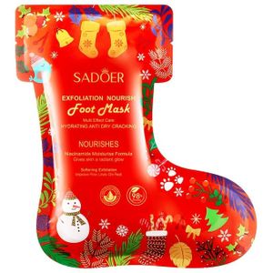 35g/ Voetmasker, Niacinamide en Aloë Vera Extract, Kerstthema Voetmasker, Hydrateert Beige, Maakt voeten zachter en , Geschikt voor alle Light Beige types, Kerstcadeaus