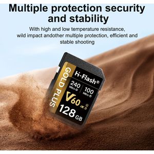 1 stuk H Flash V60 128GB/256GB/512GB Geheugenkaart UHS-II met 4K HD-ondersteuning, Tot 250MB/s Leessnelheid & 130MB/s Schrijfsnelheid voor Camera's en Drones