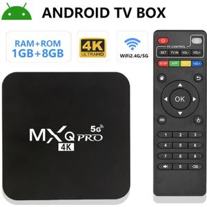 MXQPRO Box 11.0 TV Stick 4K Ultra HD Smart met 2.4G/5G Wi-Fi, HD Streaming, USB-C Voeding, 4K Resolutie, 1GB + 8GB Opslag