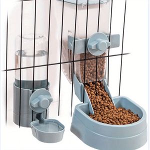 Gemakkelijk te Bevestigen Konijnenvoeder & Waterdispenser - Duurzaam Plastic, Perfect voor Konijnen, Fretten, Katten & Vogels, Huisdier Konijn Benodigdheden
