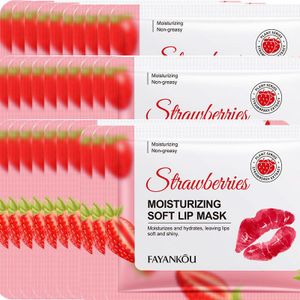 30 stuks/ 7 stuks Aardbei Hydraterend Lip Mask Verzorging voor Lippen Hydraterend Lip Mask Rijk aan Geschikt voor Alle Huidtypen