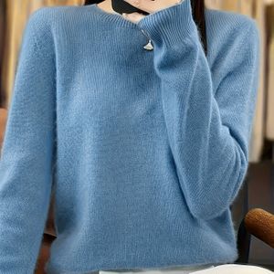 Modieuze Simpele Trui met Ronde Hals | Kleur, Lengte voor Herfst/Winter Seizoen.