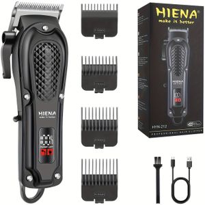 Zwarte professionele haarverzorgingsset voor heren - elektrische USB-oplaadbare trimmer, cadeau voor mannen, vakantiecadeaus, Vaderdaggeschenken