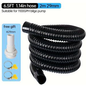 Hose, 1-1/8 Dia Installation Kit, 6.5 Ft -free Pvc Hose, 2 Stainless Steel Clamps And -hull Fitting