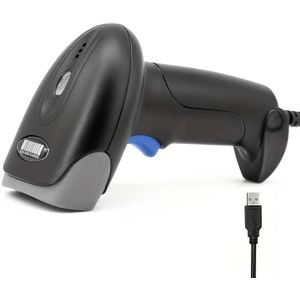 Bedrade draagbare streepjescanner, USB-aangedreven 2D/1D QR-codelezer, draagbaar streepjescode-scanner
