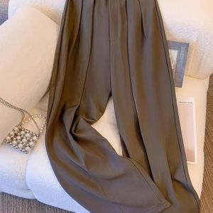 Chic Ladies' Solid Color Drawstring And Pocket High-waisted Flare Pants